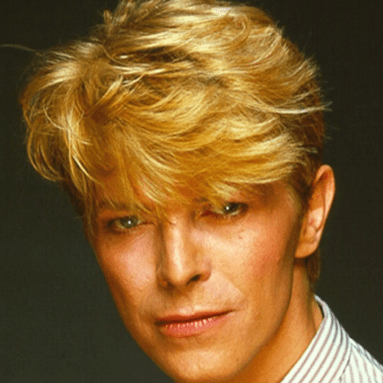 headshot of the singer, David Bowie