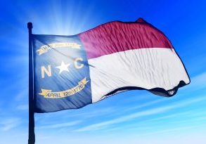 North,Carolina,(usa),Flag,Waving,On,The,Wind