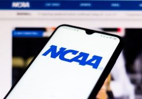 In this photo illustration the National Collegiate Athletic Association (NCAA) website seen displayed on a smartphone.