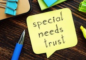 Special needs trust is shown on the photo using the text