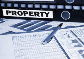 property management concept on document folder
