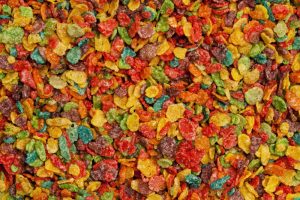 Stock Photo ID: 125019005 Multicolored cereal closeup.