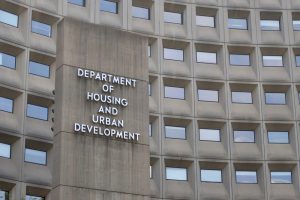 US DEPARTMENT OF HOUSING AND URBAN DEVELOPMENT - HUD - sign at headquarters building