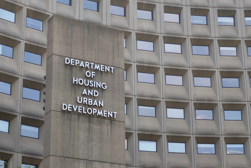 US DEPARTMENT OF HOUSING AND URBAN DEVELOPMENT - HUD - sign at headquarters building